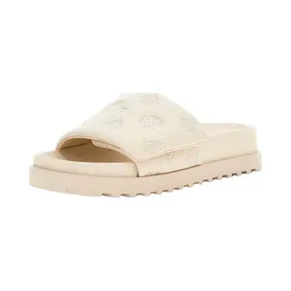 Guess Synthetische Teenslippers Voor Dames, Beige, Beige, 39 Eu