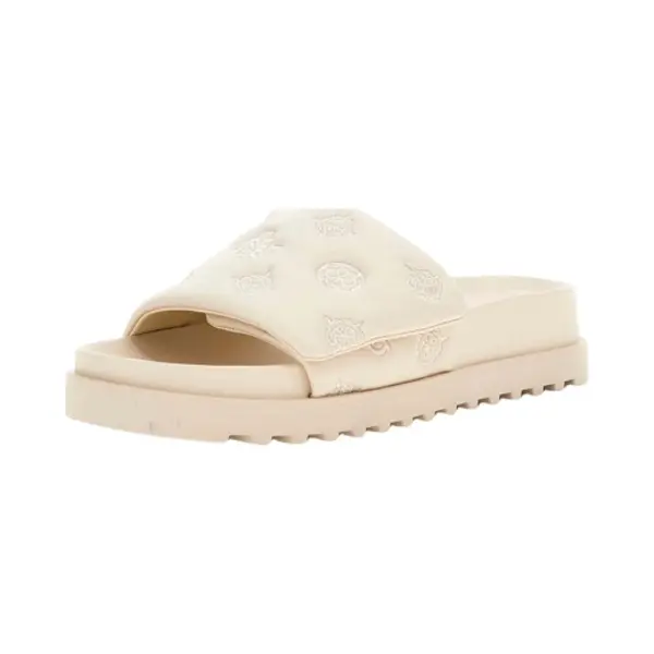 Guess Synthetische Teenslippers Voor Dames, Beige, Beige, 39 Eu thumbnail