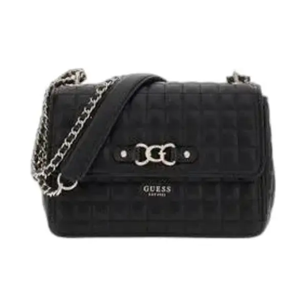 Guess Umhängetasche Schultertasche Nadira Convertible Crossbody Flap Black Schwarz thumbnail