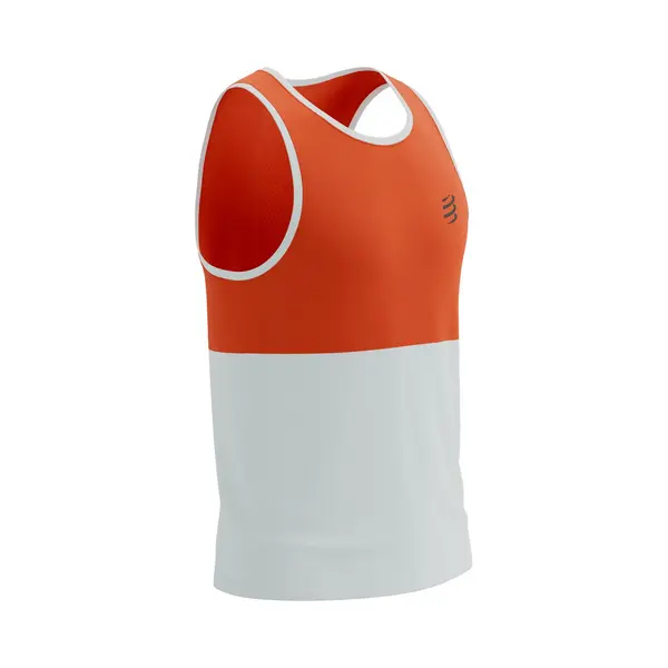 Compressport Performance Tanktop Orange Intensiv Weiß - S thumbnail