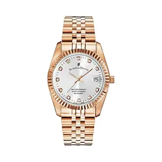B Jacques Du Manoir Jacques Du Manoir Women's Analog Quartz Watch With Rose Gold Strap Nro.15
