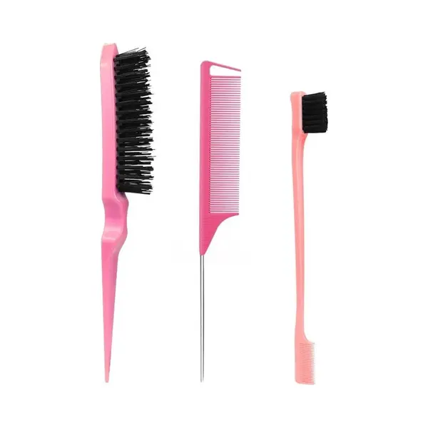 Fa-Ve Slick Back Hair Brush - Slickback Hairbrush Set Van 3 - Haarborstel - Hairbrush - Toupeerkam - Toupeerborstel - Slick Back Brush - Slick Back thumbnail