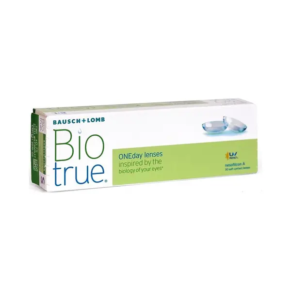 Bausch + Lomb Biotrue ONEday Tageslinsen, Sphärische Kontaktlinsen, Weich, 30 Stück/Bc 8.6 Mm/Dia 14.2 Mm / -5.75 Dioptrien thumbnail
