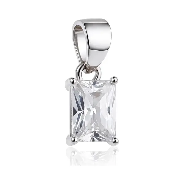Zilveren Emerald Geslepen Zirkonia Hanger – Echt Zilver -7mm thumbnail
