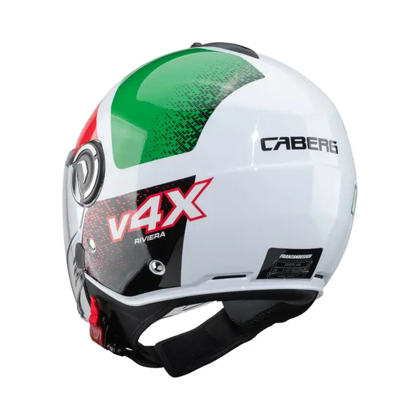 Caberg Riviera V4 X Alpha Wit Rood Groen Jethelm - Maat Xxl - Helm thumbnail
