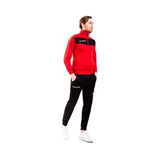 Givova Herren Visa Trainingsanzug, Mehrfarbig (rot/schwarz), M
