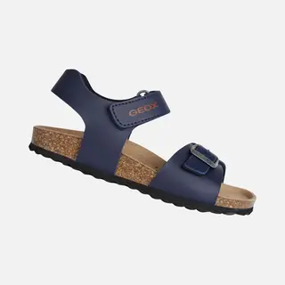 Geox J028LB00054C0735 Sandalen Mann Marineblau, Rot