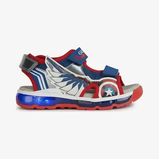 Geox Boys J Android Boy Sandal, Blue Red, 13 Uk