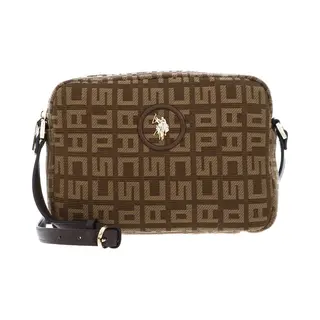 U.S. Polo Assn. Schoudertas Jacquard Crossbody Bag Brown Bruine