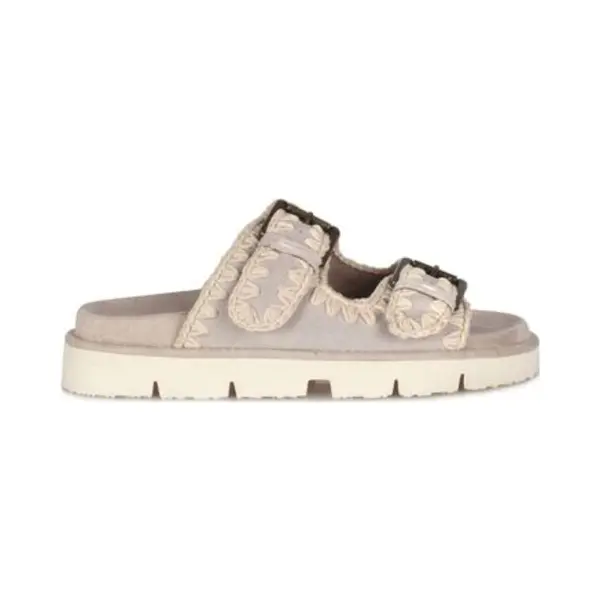 Mou For Woman. Mu.SW461005A Bio Sandals Two Buckles Taupe (37), 1 To 3 Cm, Casual thumbnail