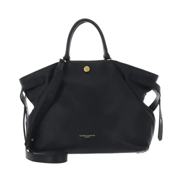 Gianni Chiarini Leren Handtas Schoudertas Claudette Hand Bag Nero Zwart thumbnail