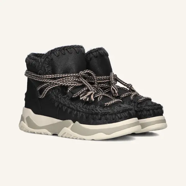 Mou Trainer 02 Scoubidoo Lace Boots Dames - Zwart - Maat 36 thumbnail