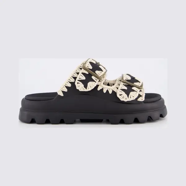 Mou For Woman. Mu.SW661001N Eva One-piece Slide Two-buckles (37), Black, 1 To 3 Cm, Casual thumbnail