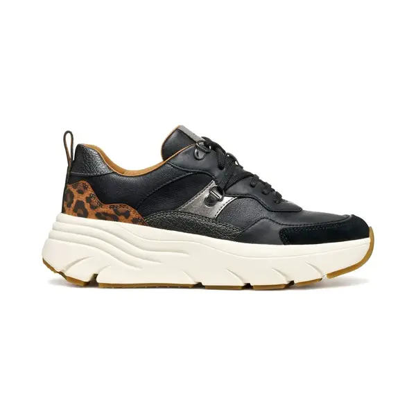 Geox Damen D Diamanta Sneaker, Black, 39 Eu thumbnail