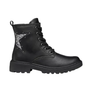Geox Junior J Casey Girl Ankle Boots Black/Gun 34_Eu