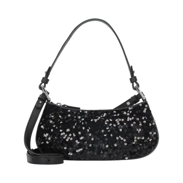 Coccinelle Merveille Paillettes Mini Bag Noir/Noir thumbnail