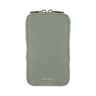 Coccinelle Leren Telefoontasje Flor Hi-Tech Phone Bag Greenery Mintgroen