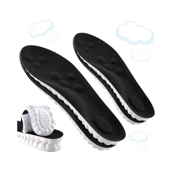 Binnenzolen - 2 Paar Memory Foam Binnenzolen Met Voetboogondersteuning, Comfortabele Massage Binnenzolen Voor Mannen En Vrouwen, Vervangende thumbnail