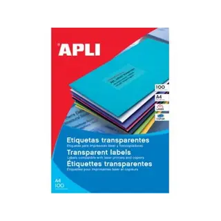 Apli Sp-581225 Transparant Zelfklevend printerlabel