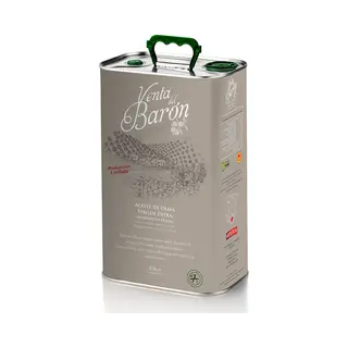 Venta Del Barón - Voted World's Best Olive Oil - - Extra Virgin Cold Pressed - High In Polyphenols - 2.5 Ltr Tin