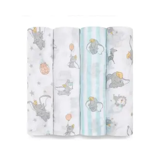 Aden + Anais Essentials Cotton Muslin Swaddles 4 Pack Dumbo New Heights