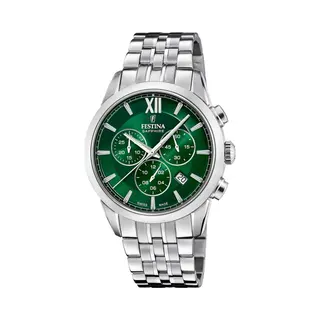 Festina Swiss Made Mens Steel Chronograph Watch With Bracelet F20040/3