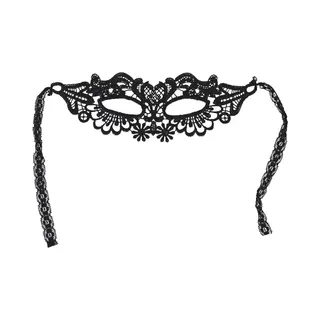 Fiestas Guirca Schwarze Blumenspitzen-Maske Für Damen