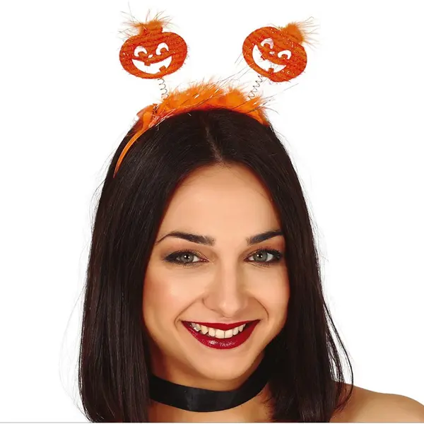 Fiestas Guirca Halloween Diadeem - Pompoen - One Size - Oranje - Meisjes/dames thumbnail