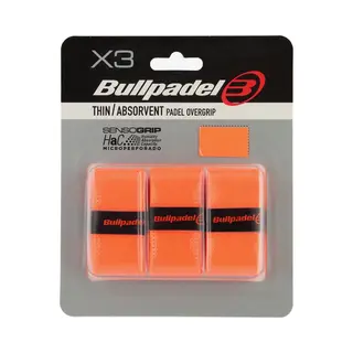 Griffband Bullpadel GB1705 Dünn/saugfähig Orange Fluor (Packung X3)