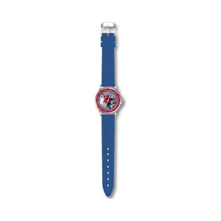 Kids Licensing Children's Automatic Analogue Watch With Plastic Strap SPD4098, Blue Spiderman