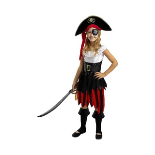 Funidelia Piraten Kostuum Voor Meisjes - Maat, 122 - 134 Cm