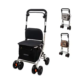 Mobiclinic®, Rollator, Coliseo, Mit Großer Einkaufstasche Und Sitz, 21 L, Faltbar Leicht, Einkaufswagen, Doppeltes Bremssystem, 4 Räder, Aus Stahl,