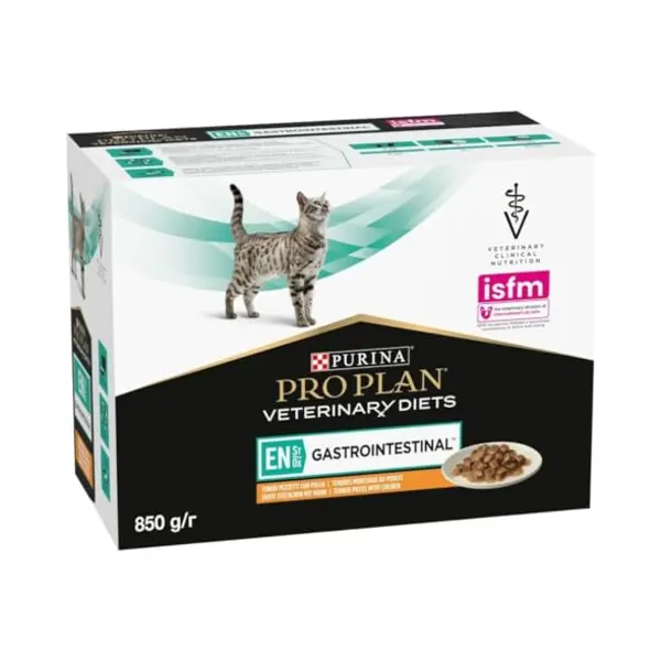 Purina Pro Plan Veterinary Diets Feline En St/Ox Gastrointestinal Huhn - Sparpaket, 20 X 85 G (Verpakking van 20) thumbnail