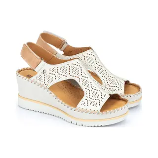 Pikolinos Aguadulce Brown Leather Womens Wedge Sandals W3Z1775C1-250 In A Plain Leather In Size 39