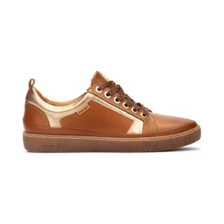Pikolinos For Woman. W7B-6671C1 Brown Lanzarote Leather Sneakers (36), Flat, Zip, Casual