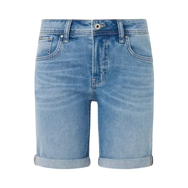 Pepe Jeans Dames Short Broeken Slim Short Mw Slim Fit Blauw W 25 Volwassenen thumbnail