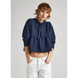 Pepe Jeans Für Damen. PL581429 Jordan Sweatshirt Navy (Xs/S), Lässig, Baumwolle, Langarm, Nachhaltig, Marine