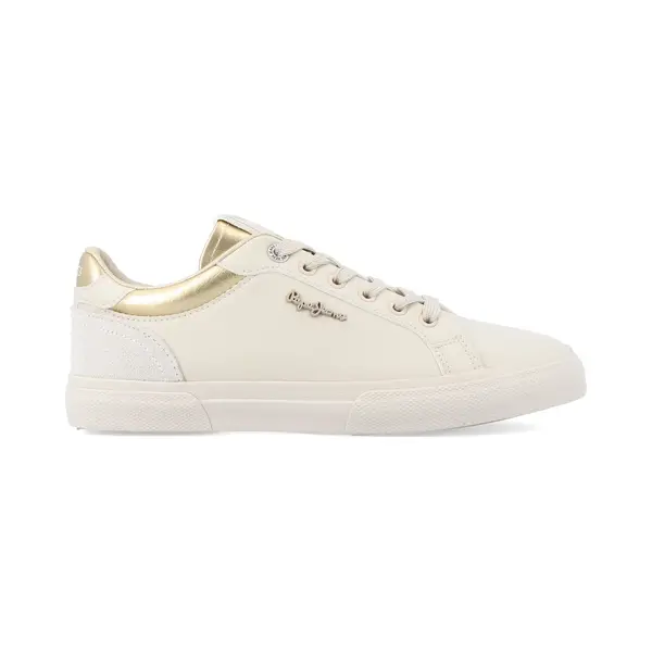 Pepe Jeans For Woman. PLS31588 Kenton Court Beige Trainers (38), Flat, Laces, Casual thumbnail