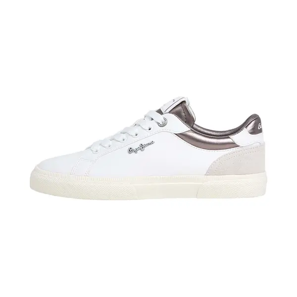 Pepe Jeans For Woman. PLS31588 Trainers Kenton Court White (37), Flat, Laces, Casual thumbnail