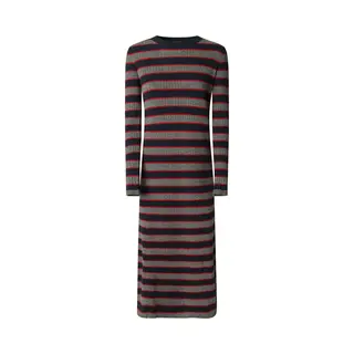 Pepe Jeans Gebreide Jurk 'Clarisse' Navy / Grijs / Rood