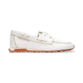 Hispanitasvoor Vrouwen. HV264603 Klassieke Off-White Leren Mocassins (41), Leer, Wit, Plat, Geen, Casual