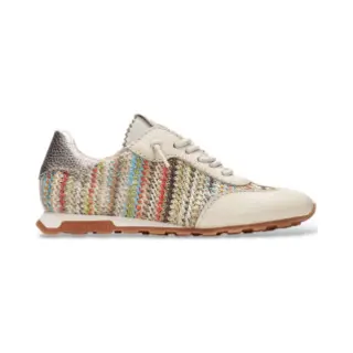Hispanitasvoor Vrouwen. RHV264596 Beige Retro Leren Sneakers (41), Leer, Plat, Veters, Casual