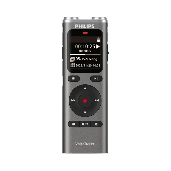 Philips Dvt 2075 (8 Gb), Dictafoon, Grijs thumbnail