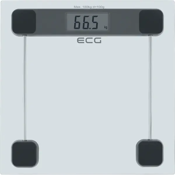 Ecg Ov 137 Glass Vierkant Grijs Elektronische weegschaal thumbnail