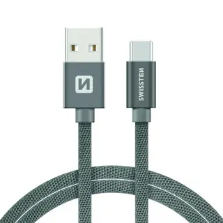 Swissten 71521202 Usb Kabel 1,2 m Usb A Usb C Grau