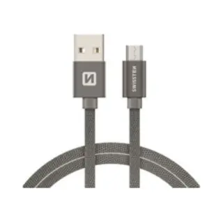 Swissten 71522202 Usb-kabel Usb 2.0 1,2 m Usb A Micro-Usb B Grijs
