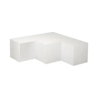 Cotecosy Eck-tv-möbel Mit 2 Schubladen Und 1 Nische L90 Cm - Compact
