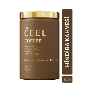 Vita Ceel Coffee Detox Koffie Met Hindiba (Cichorei) Oploskoffie - Gymneya - Chia-extract - L-Carnitine Voor 30 Dagen 120 Gr