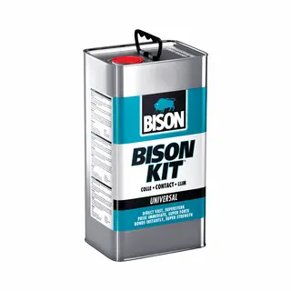 Bison Kit® Blik 5 L, Gelvormig, Super Sterk, Universele Contactlijm, Vochtbestendig, Vorstbestendig, -40°C Tot +70°C, Eenvoudig In Gebruik, Voor