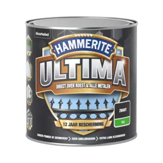 Hammerite Ultima Mat - Zwart - 250ml